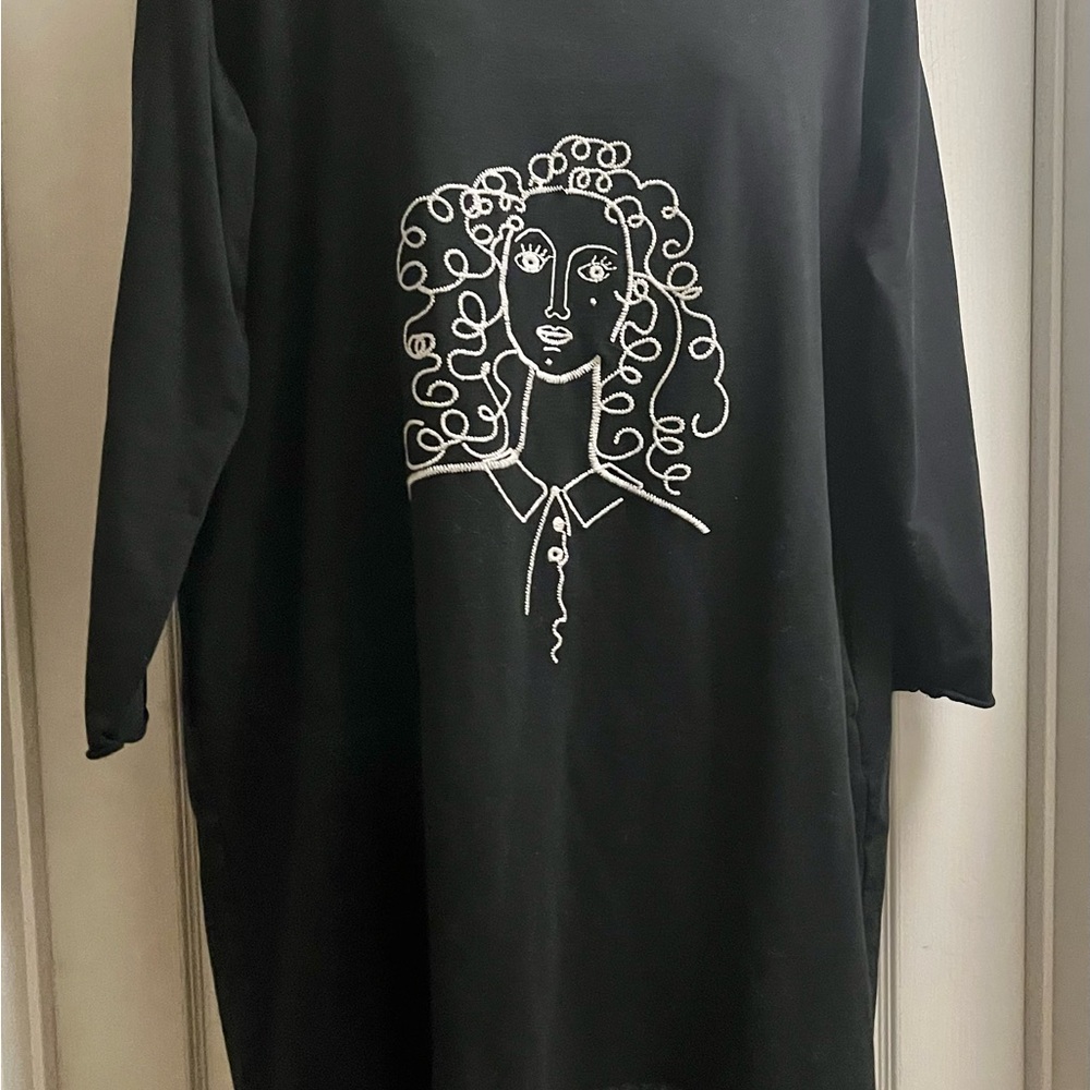 Kedziorek Dress EU42 Women’s US Size 14 Black Fleece Knit